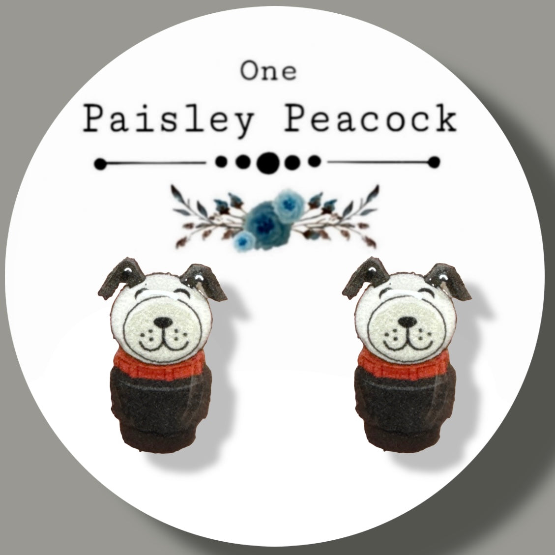 Little Peoples Dog inspired stud earrings