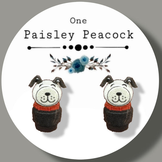 Little Peoples Dog inspired stud earrings