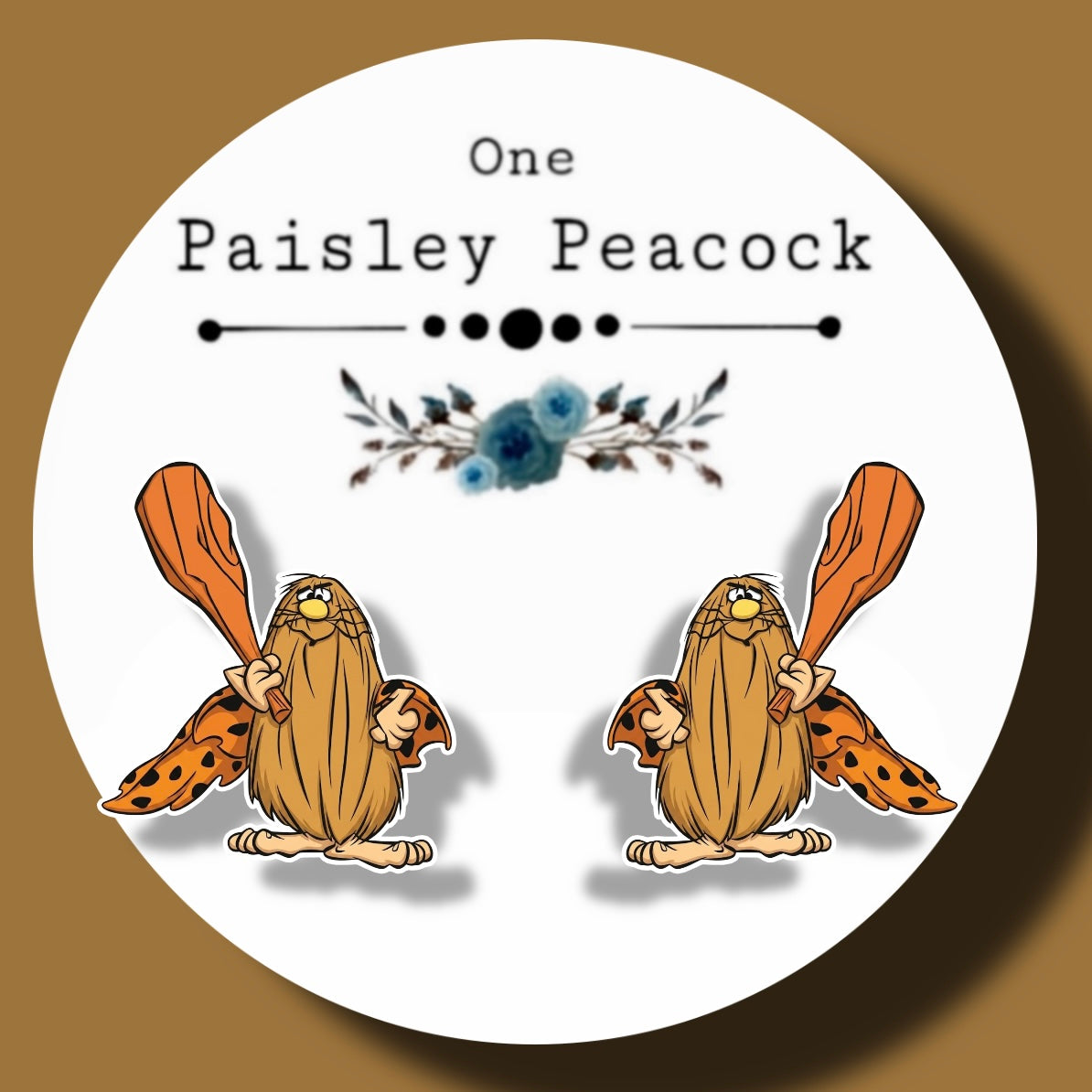 CAPTAIN CAVEMAN INSPIRED HANDMADE STUD EARRINGS