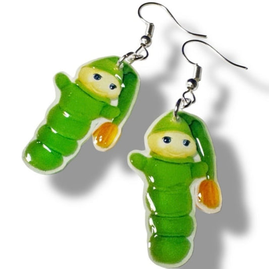 Dangle Earrings-you glow worm