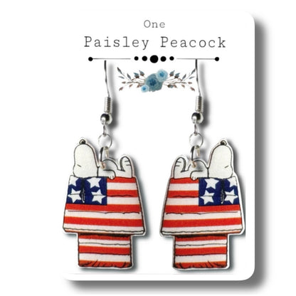 4th of July Independence Day Dangle earrings