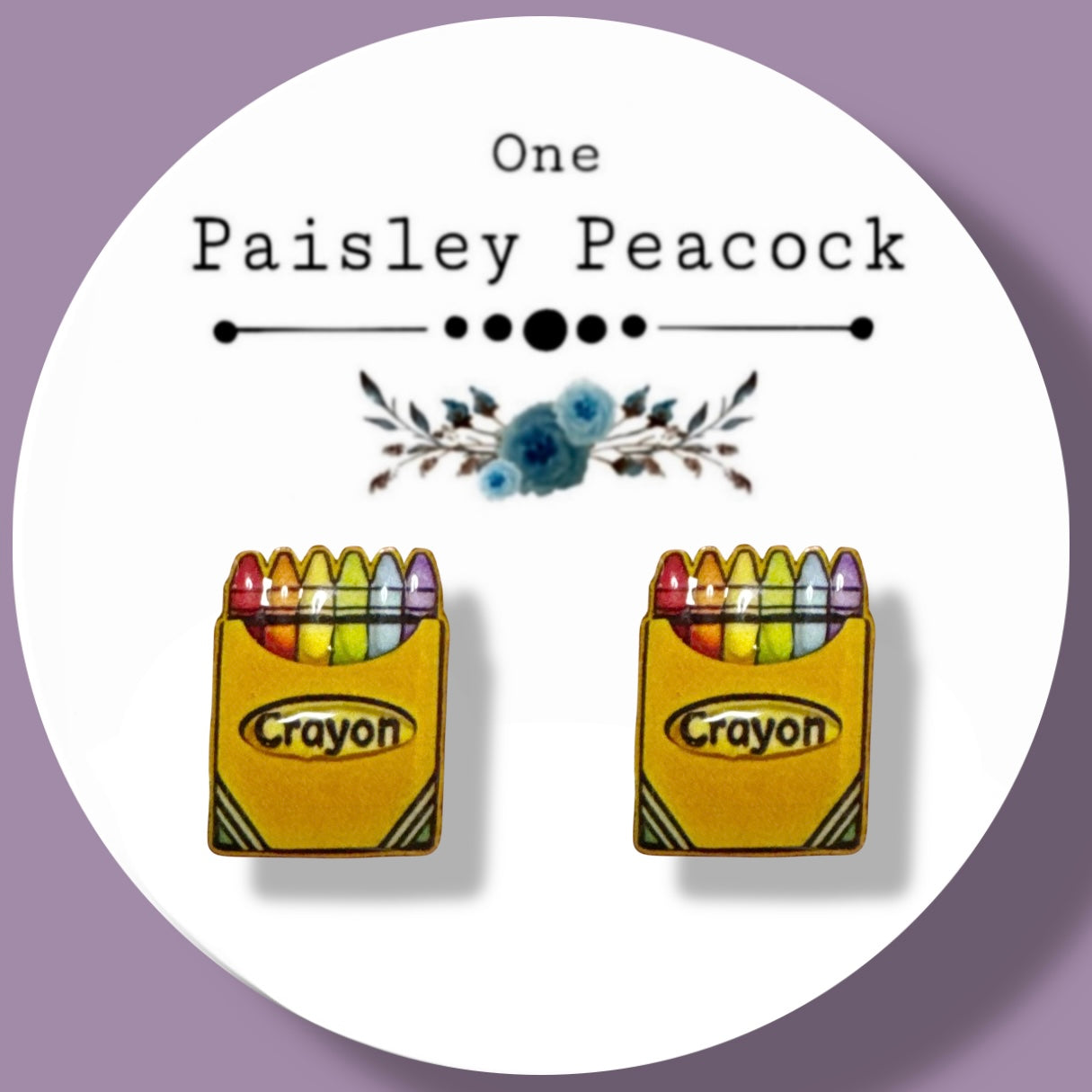 Stud Earrings-crayon
