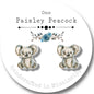 Stuffed animal inspired stud earrings
