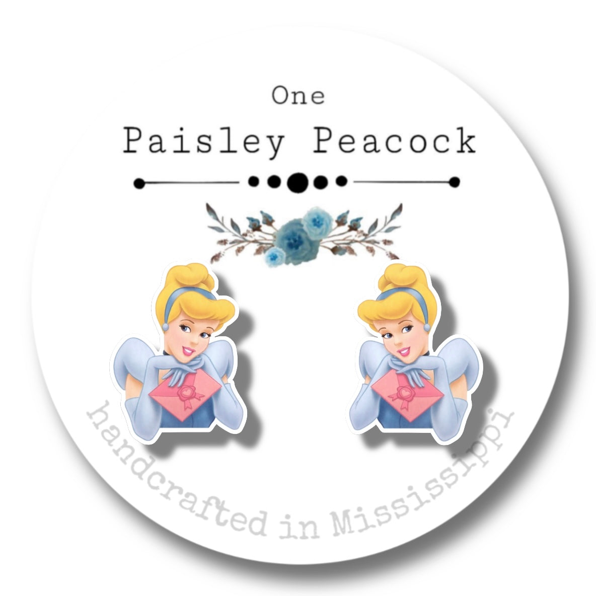Princess stud earrings
