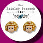 CHATTY CATHY DOLL INSPIRED HANDMADE STUD EARRINGS