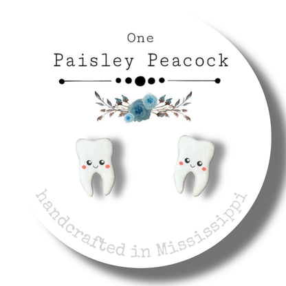 Stud Earrings-tooth