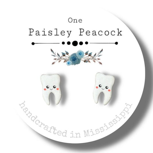 Stud Earrings-tooth