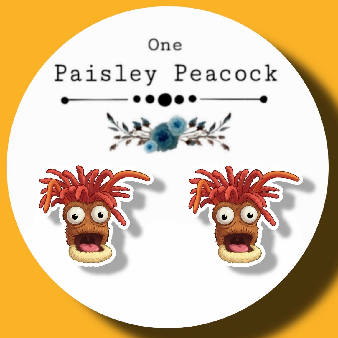 Pepe muppet earrings