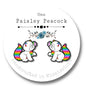 Rainbow Brite stud earrings