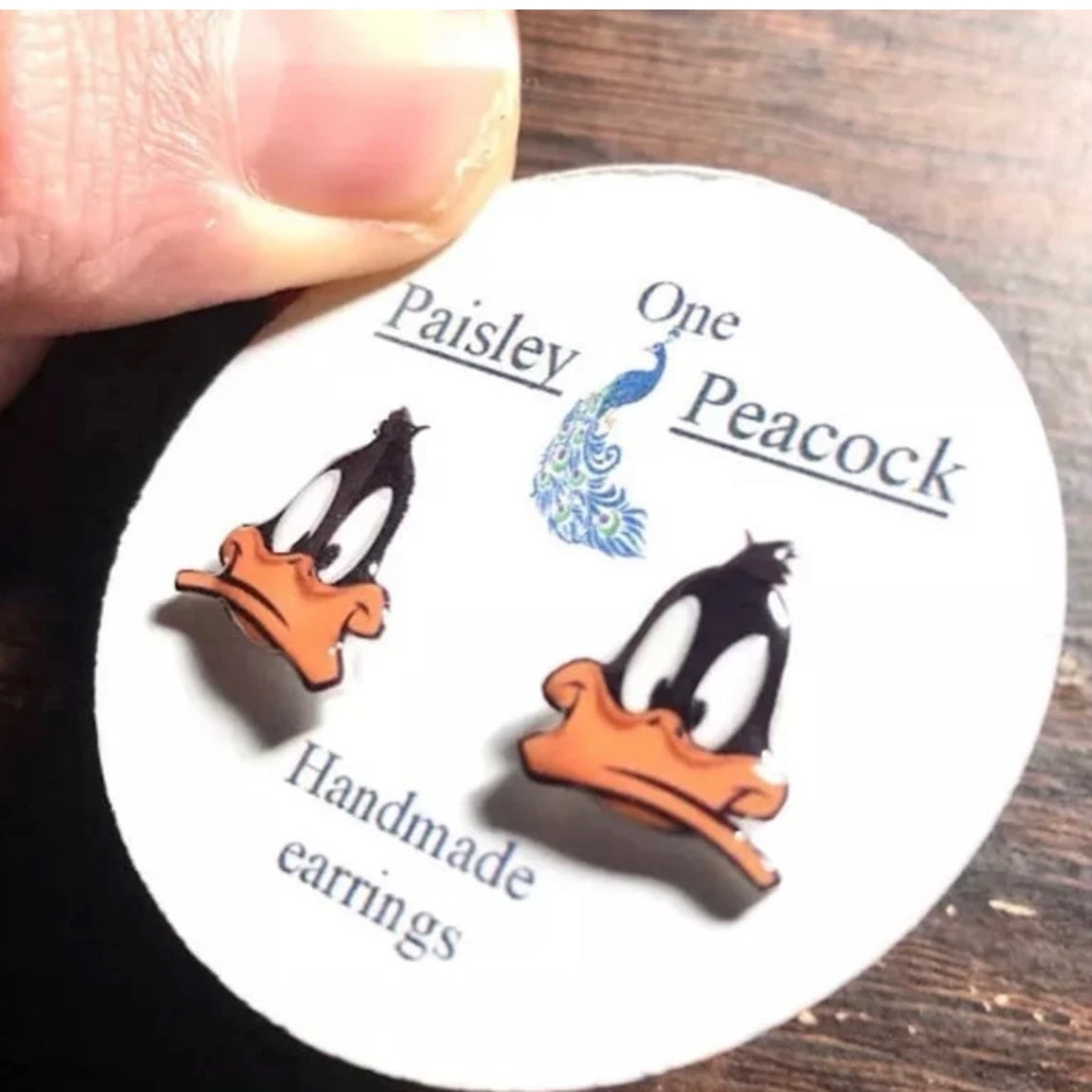 Stud Earrings-Daffy Duck