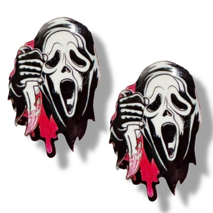 Scream stud earrings Halloween