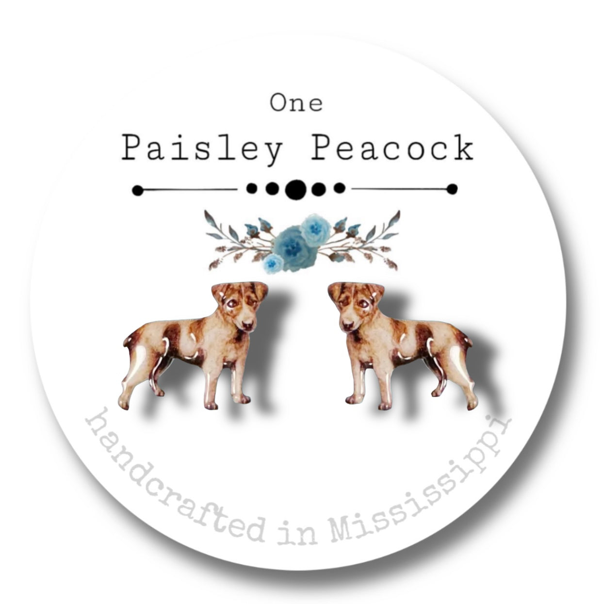 Dog Stud Earrings-Jack Russell Terrier