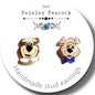 Yogi the Bear stud earrings