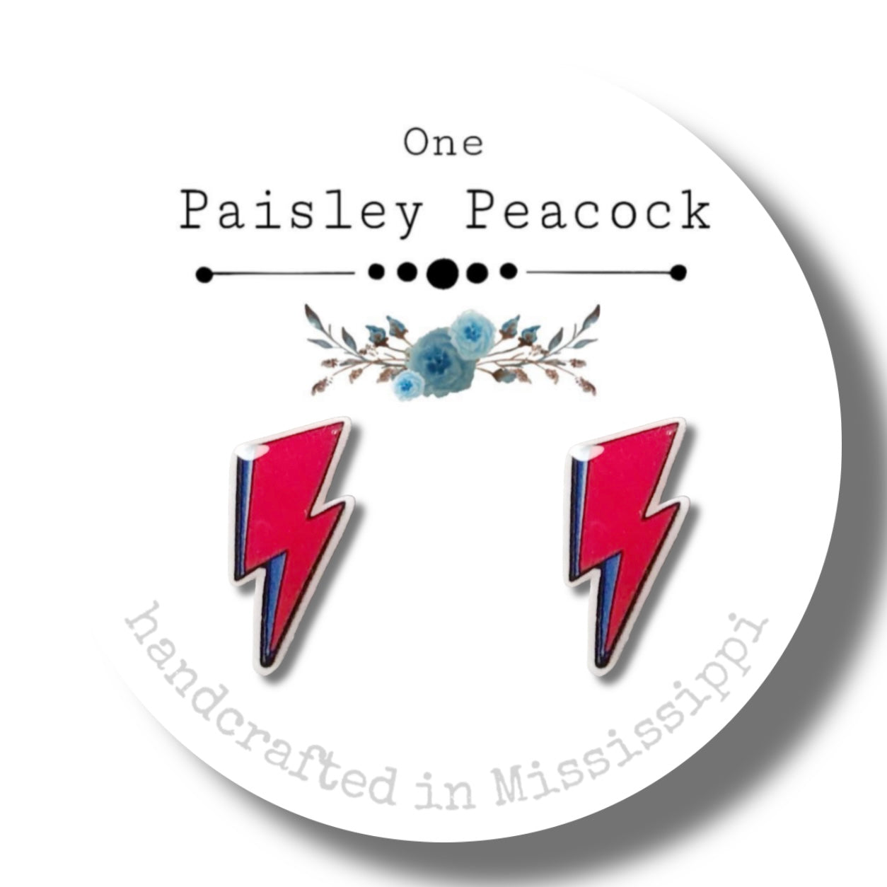 Stud Earrings-Bowie bolts