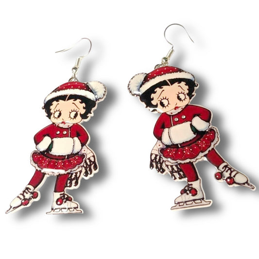 Dangle Earrings-Betty skating