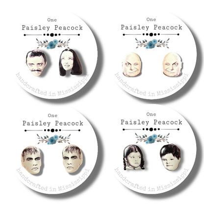 The Addam’s family stud earrings
