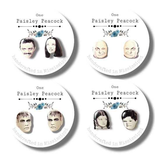 The Addam’s family stud earrings
