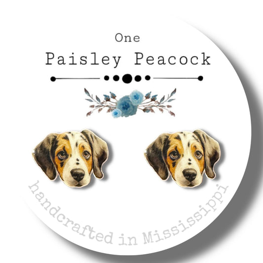 Dog Stud Earrings-beagle