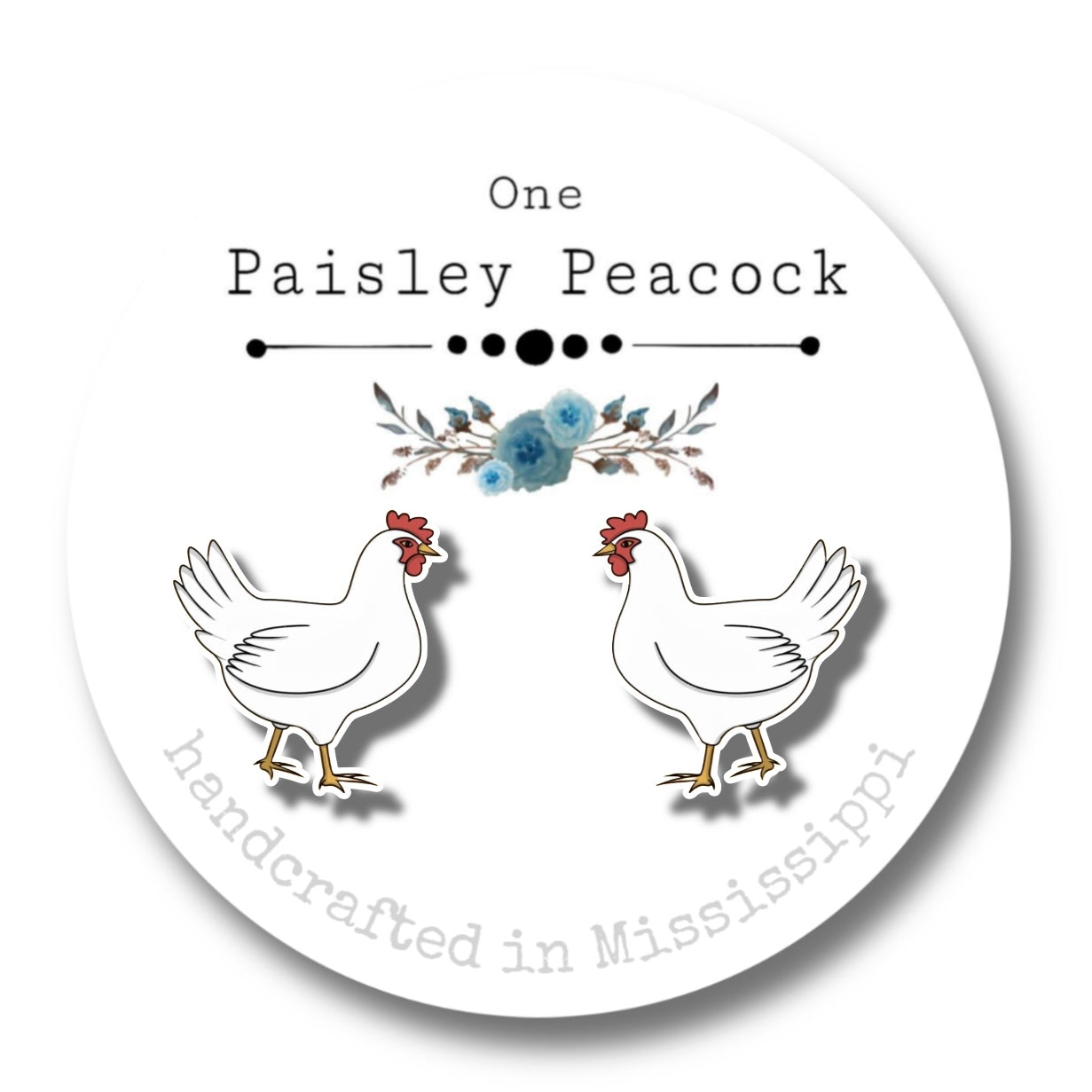 Bird earrings-chicken