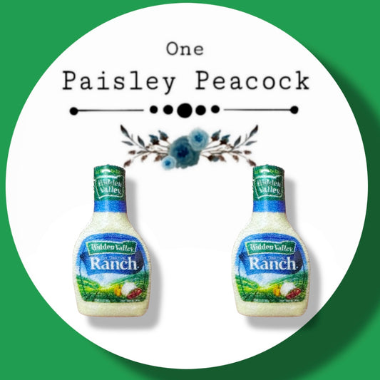 Ranch salad dressing inspired stud earrings