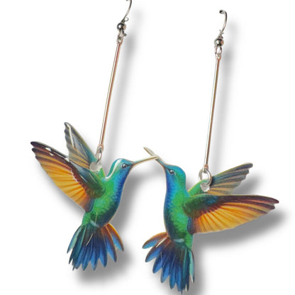 Hummingbird Dangle Earrings Birds