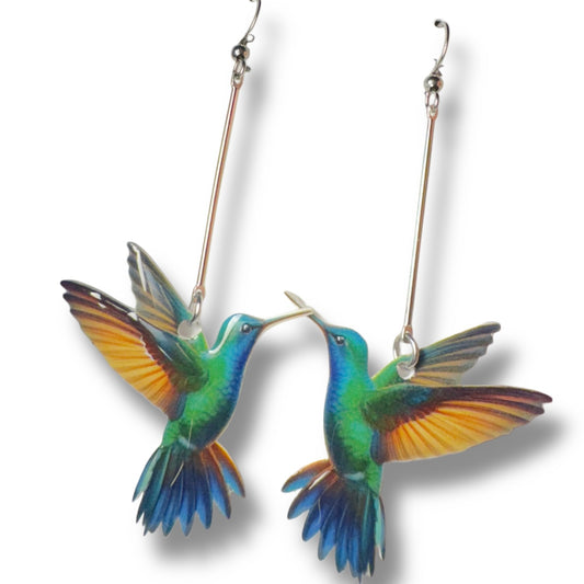 Hummingbird Dangle Earrings Birds