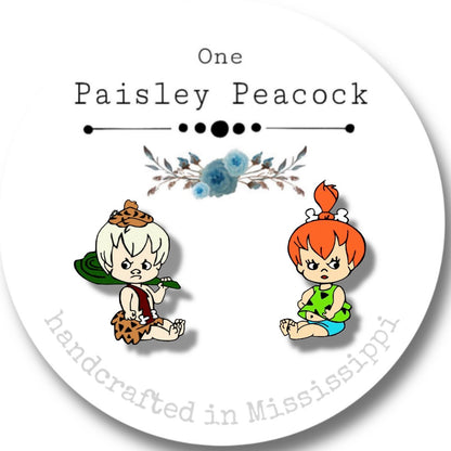 Flintstones stud earrings