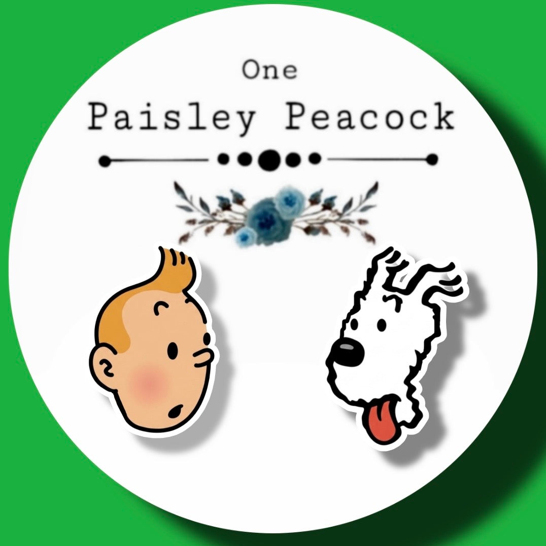 TinTin inspired handmade stud earrings