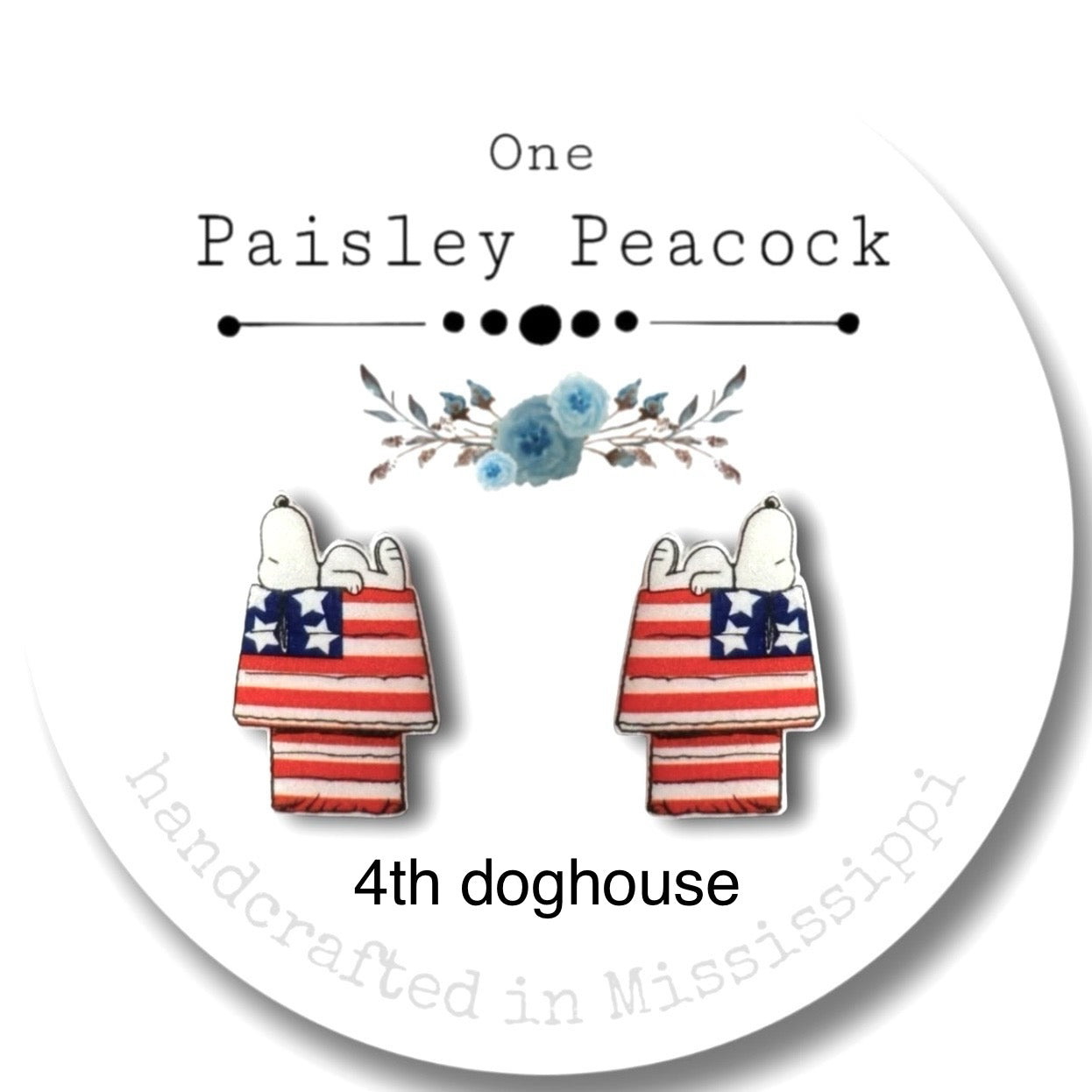 4th of July Independence Day stud earrings