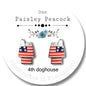 4th of July Independence Day stud earrings