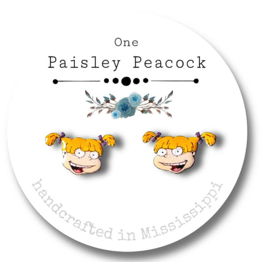 Stud Earrings-rugrats Angelica