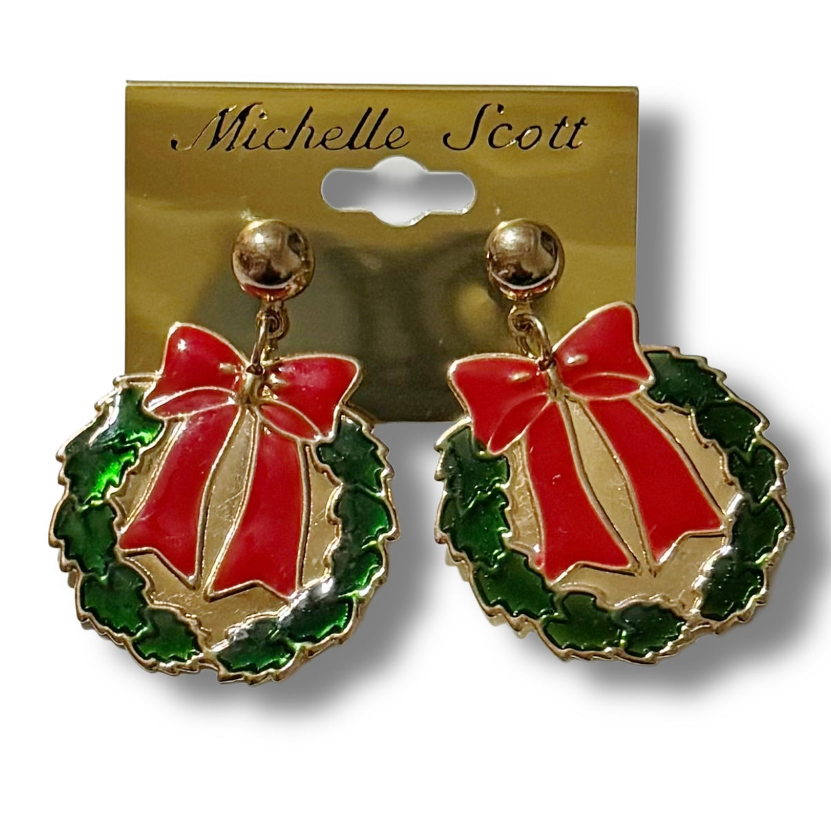 Christmas stud post dangle earrings