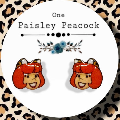 Josie and the pussycats inspired stud earrings handmade