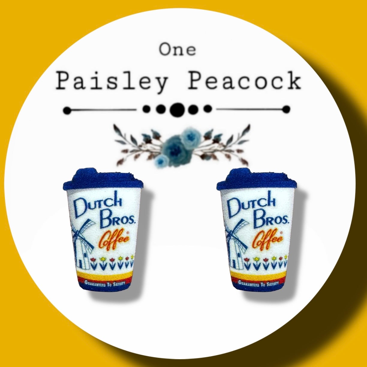 Dutch Bros Coffee inspired stud earrings