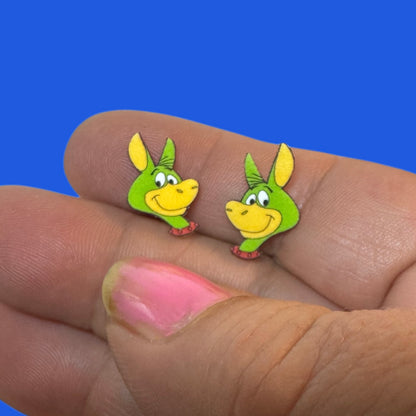 Hopper inspired stud earrings handmade
