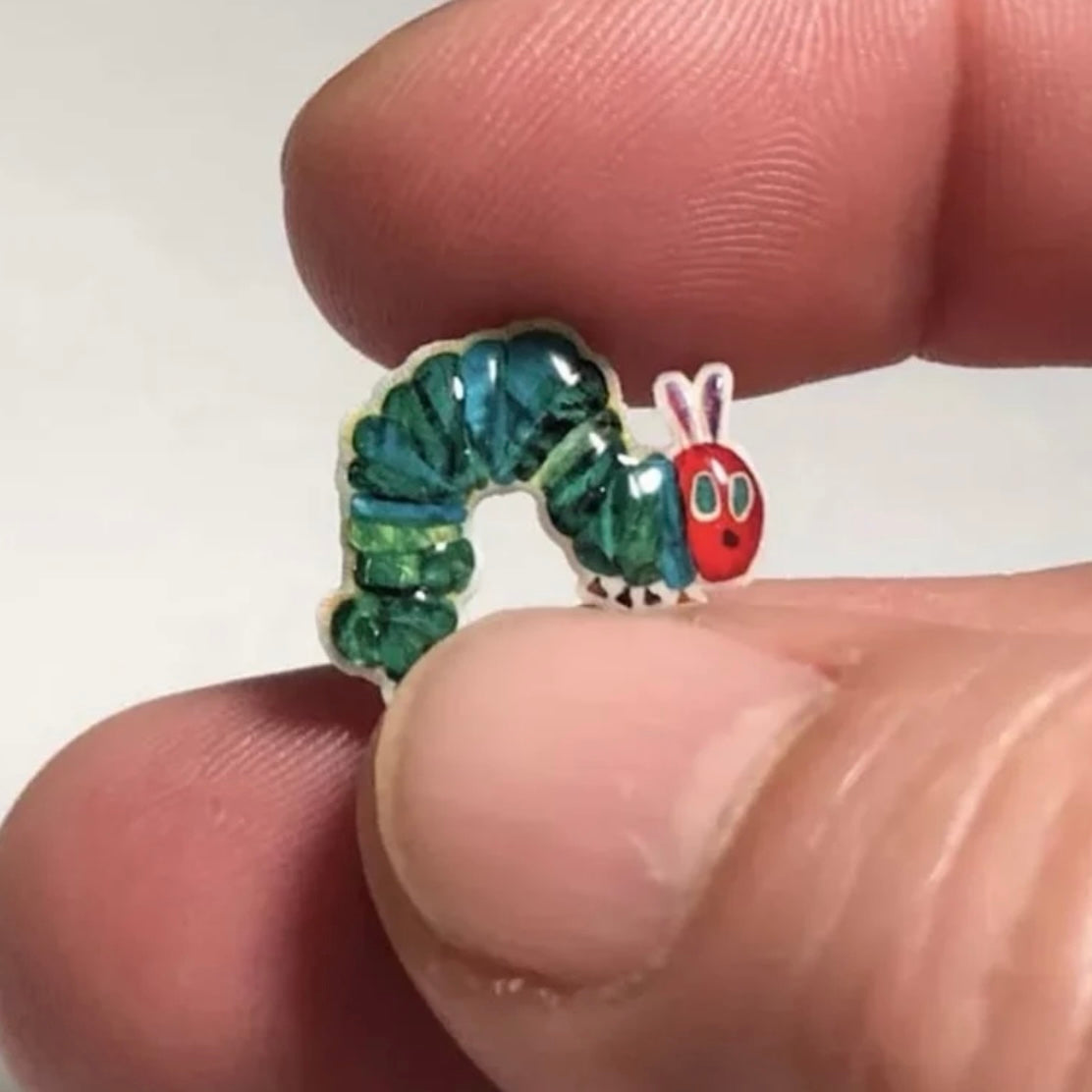 Stud Earrings-hungry caterpillar