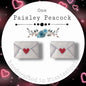 Valentines Day love letter post earrings