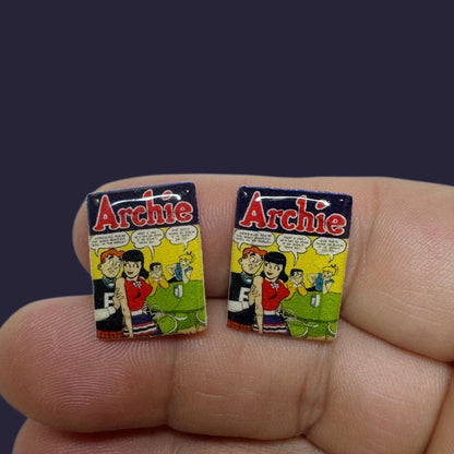 Archie comic book stud earrings