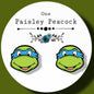 Leonardo Ninja Turtles inspired handmade stud earrings