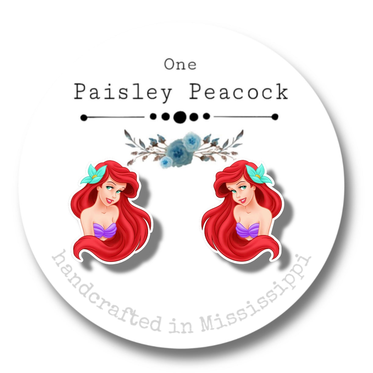 Princess stud earrings