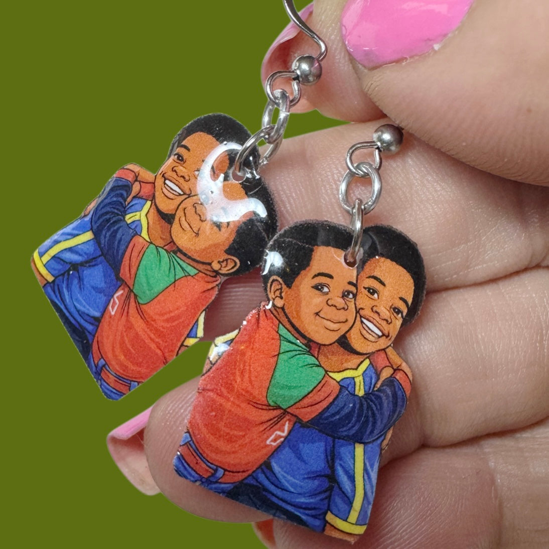 Different Strokes Inspired handmade dangle earrings Wills & Arnold