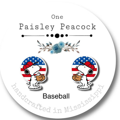 4th of July Independence Day stud earrings