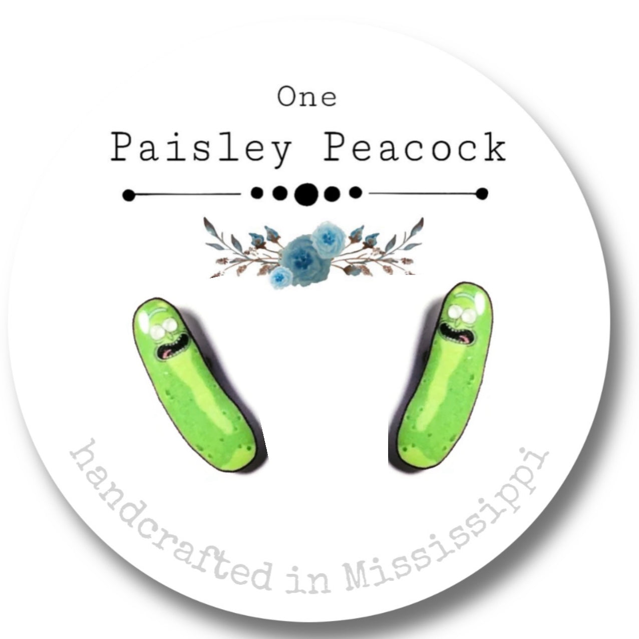Food stud earrings-pickles