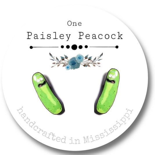 Food stud earrings-pickles