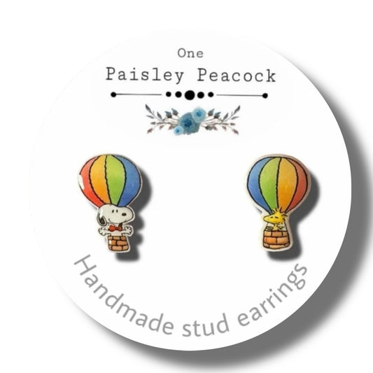 Stud earrings-snoopy new balloons