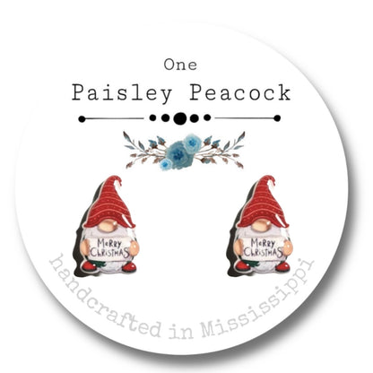 Stud earrings-Christmas gnome