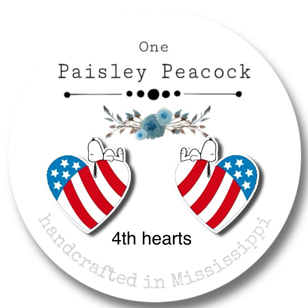 4th of July Independence Day stud earrings