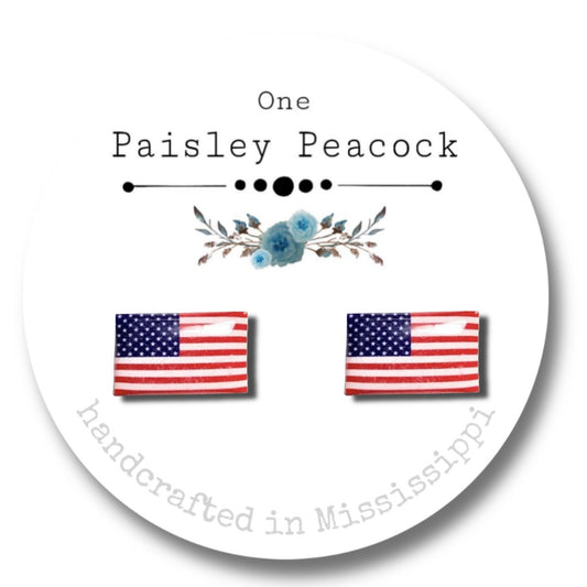 Stud earrings-American flag