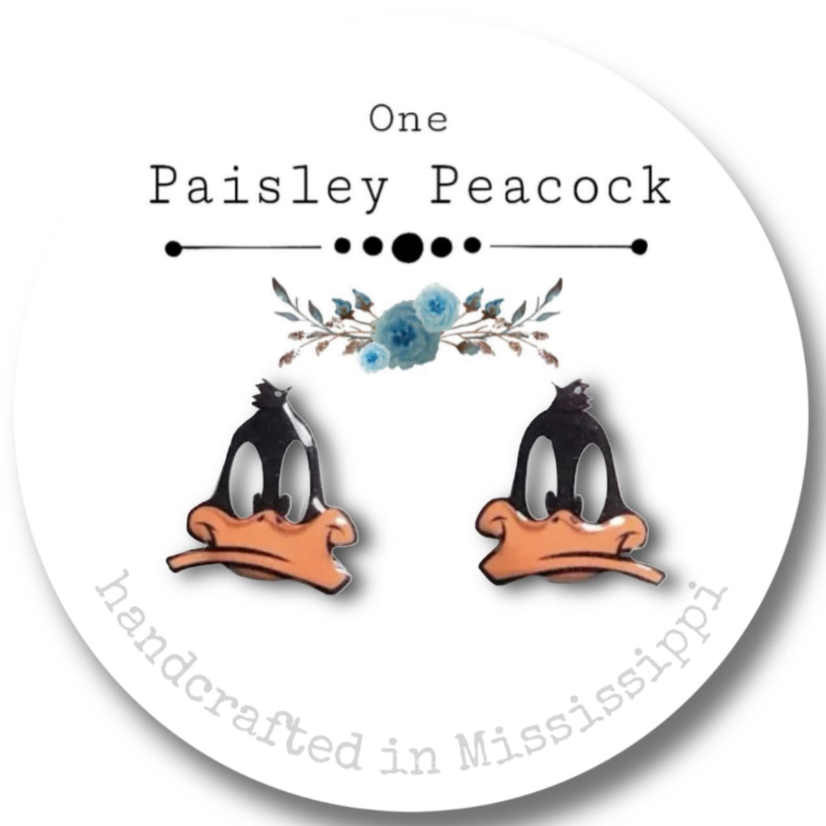 Stud Earrings-Daffy Duck