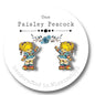 Rainbow Brite stud earrings